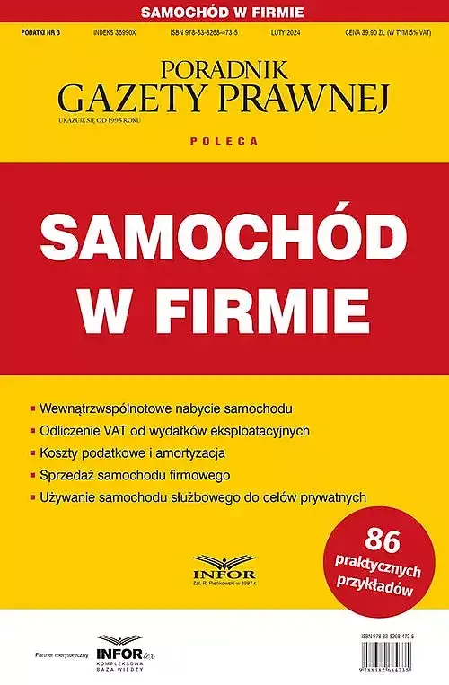 Samochód w firmie Podatki 3/2024