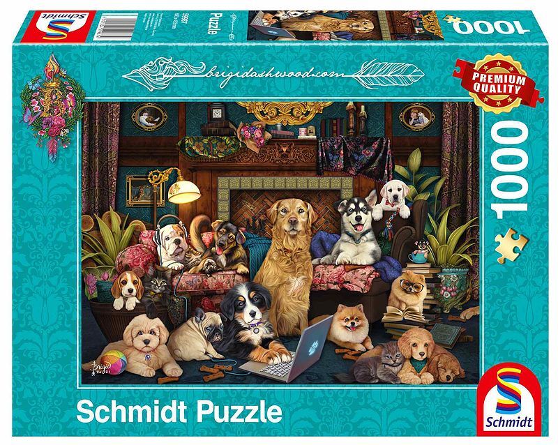 Puzzle 1000 pq b. Ashwood spotkanie przy kominku
