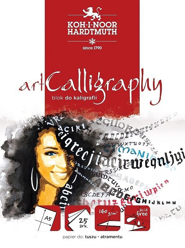 Blok do kaligrafii koh-i-noor art calligraphy a5 25 kartek 140g