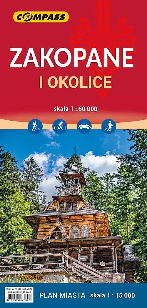 Zakopane i okolice. Mapa turystyczna w skali 1:60 000
