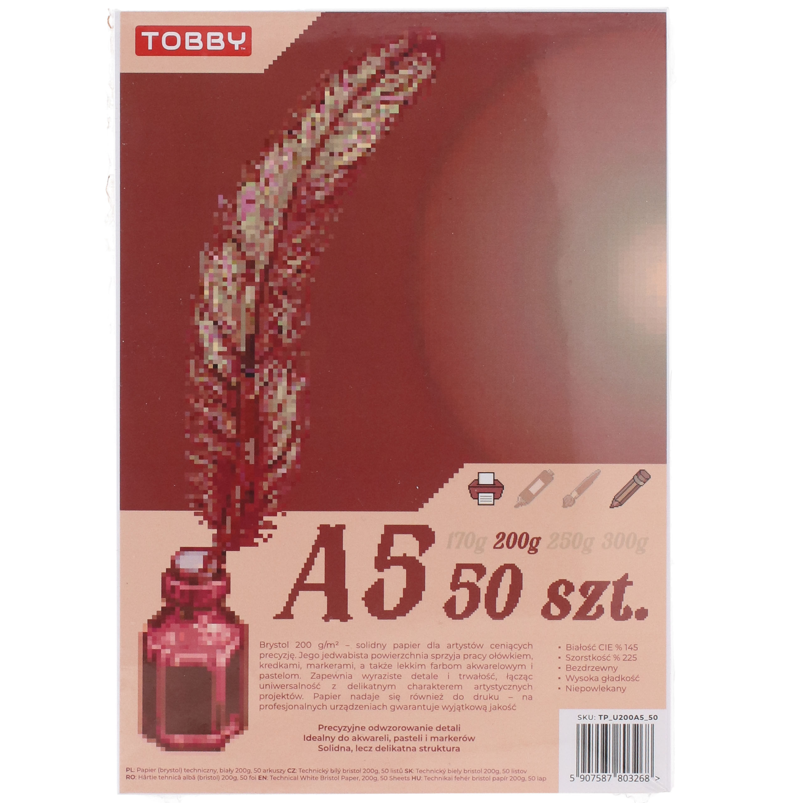 Papier Brystol A5 50 ark.200g