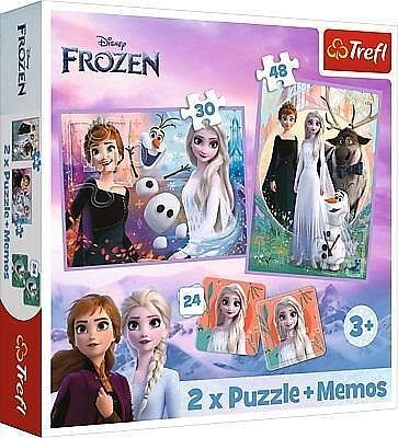 Puzzle 2w1 + memos księżniczki w swojej krainie frozen 2 93335