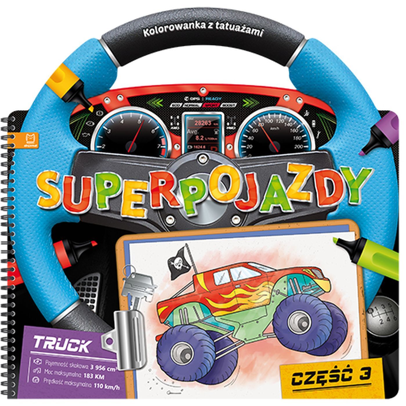 Superpojazdy. Kolorowanka z tatuażami cz. 3