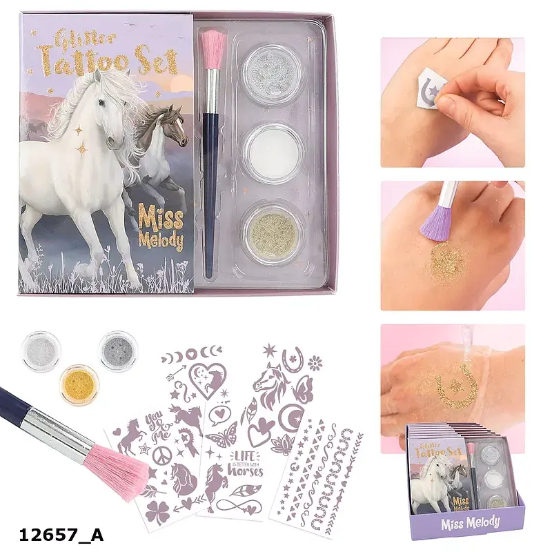 Brokatowe tatuaże miss melody 12657a