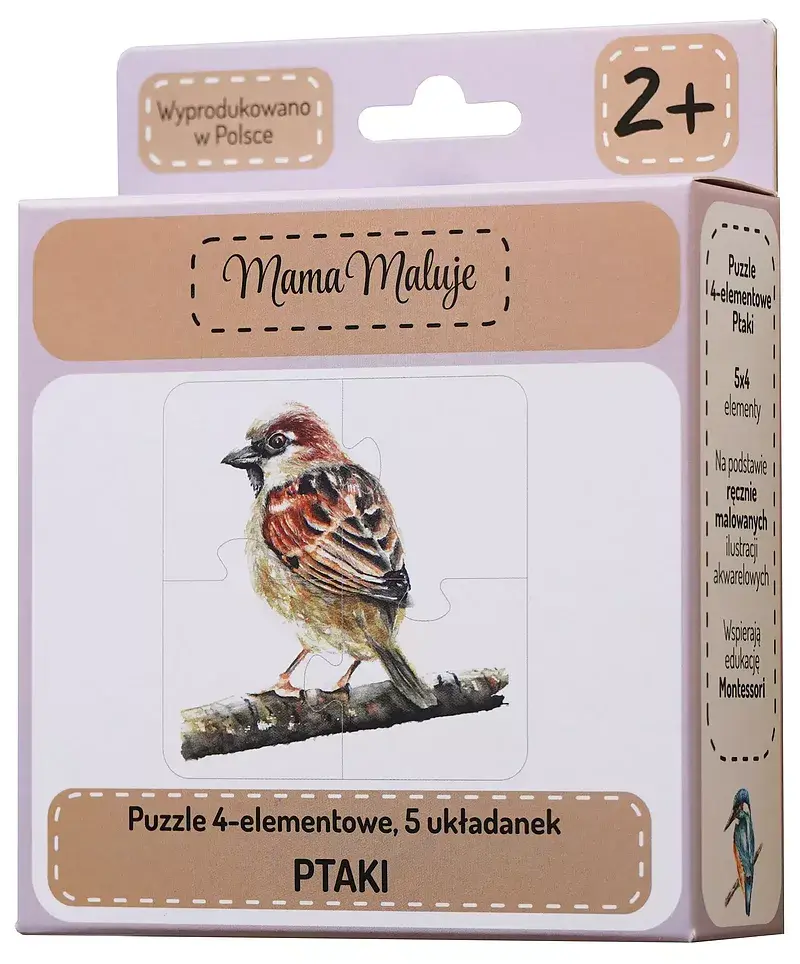 Puzzle 4 elementowe ptaki