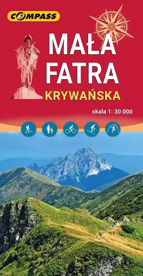 Mała Fatra. Mapa turystyczna w skali 1:30 000