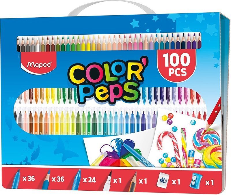 Zestaw artystyczny maped colorpeps do malowania 100 elementów 907003