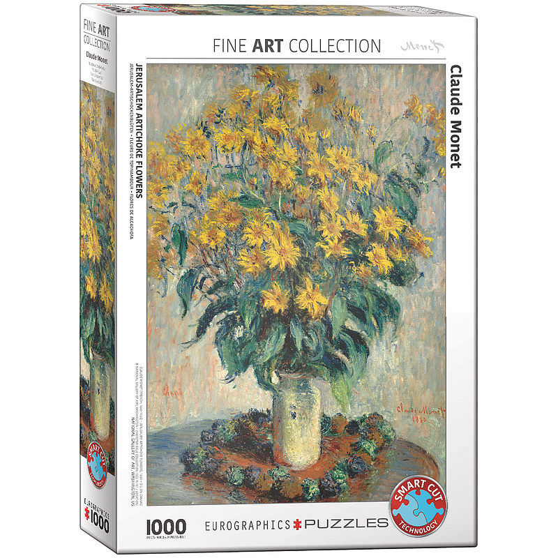 Puzzle 1000 kwiat karczocha jerozolimskiego, claude monet 6000-0319