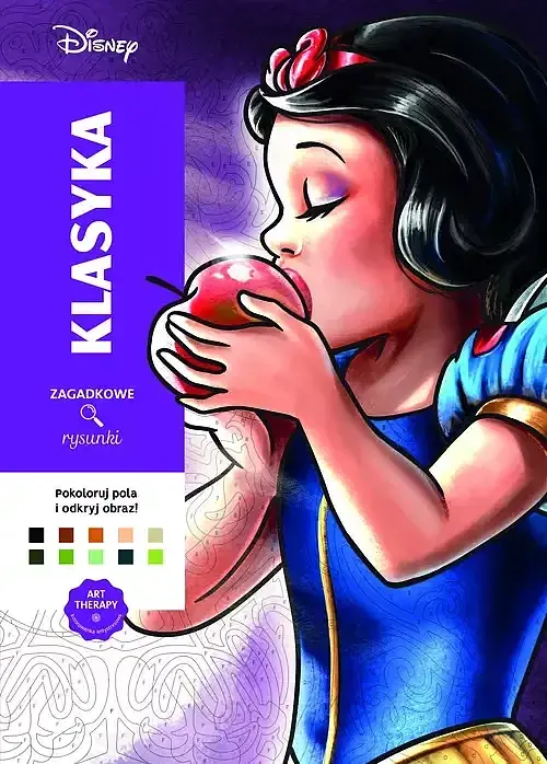 Art therapy Kolorowanka antystresowa Disney Klasyka Zagadkowe rysunki