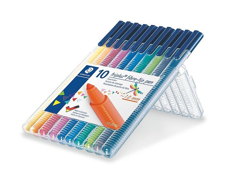 Flamaster triplus 1 mm 10 kolorów staedtler