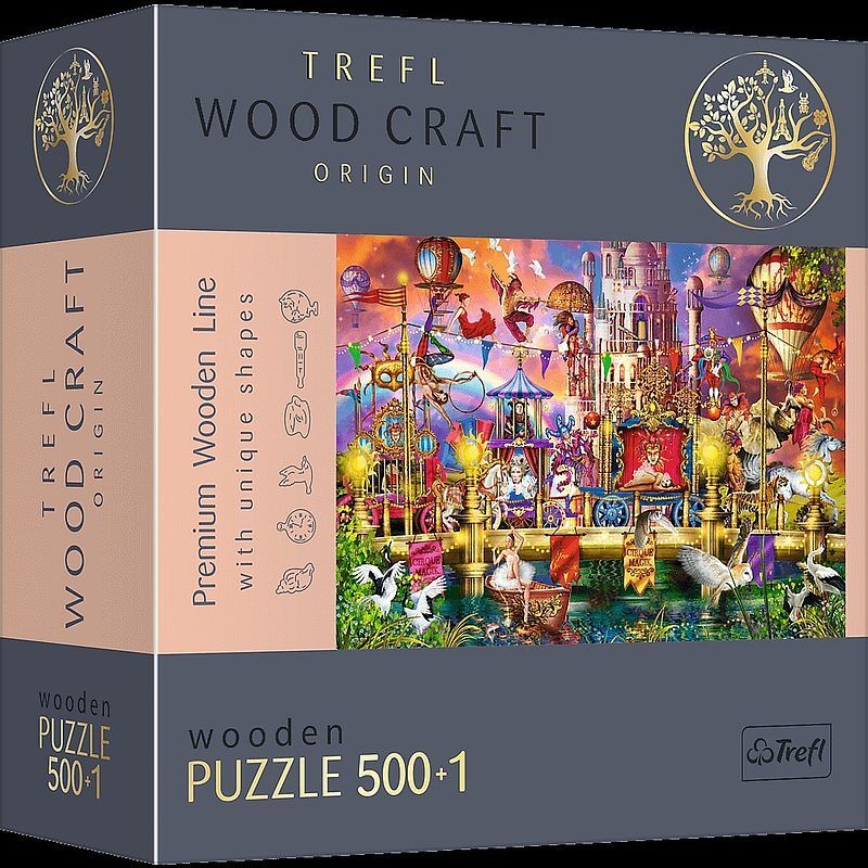 Puzzle 500+1 drewniane magiczny świat 20156