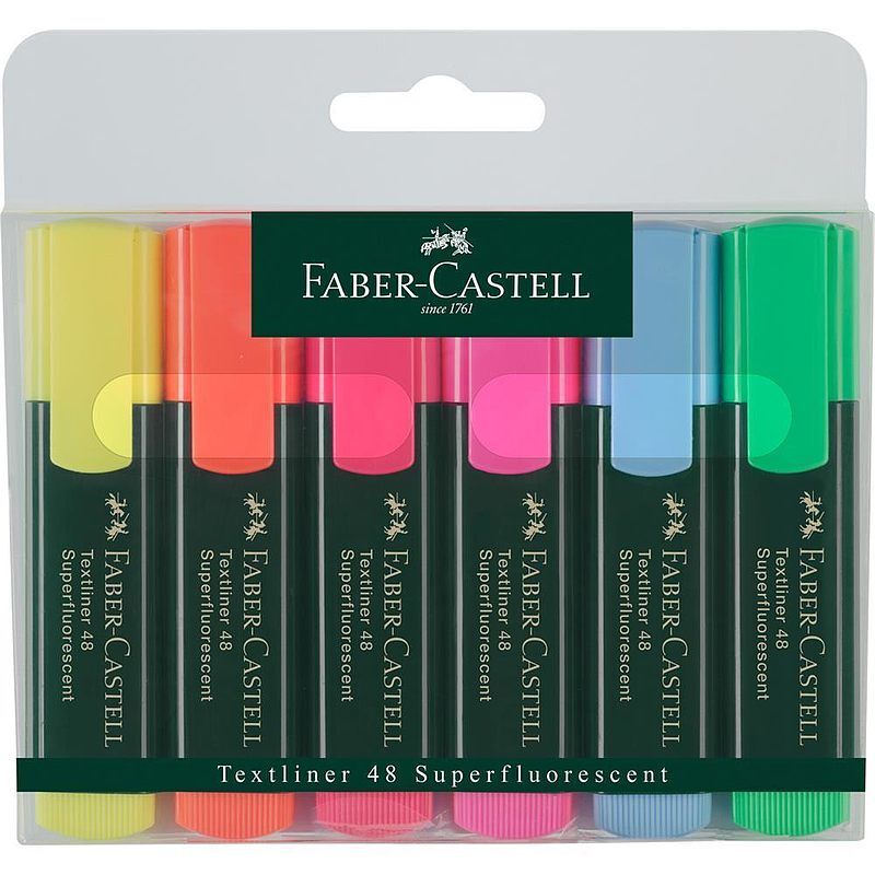 Zakreślacz faber-castell 48 6 kolorów