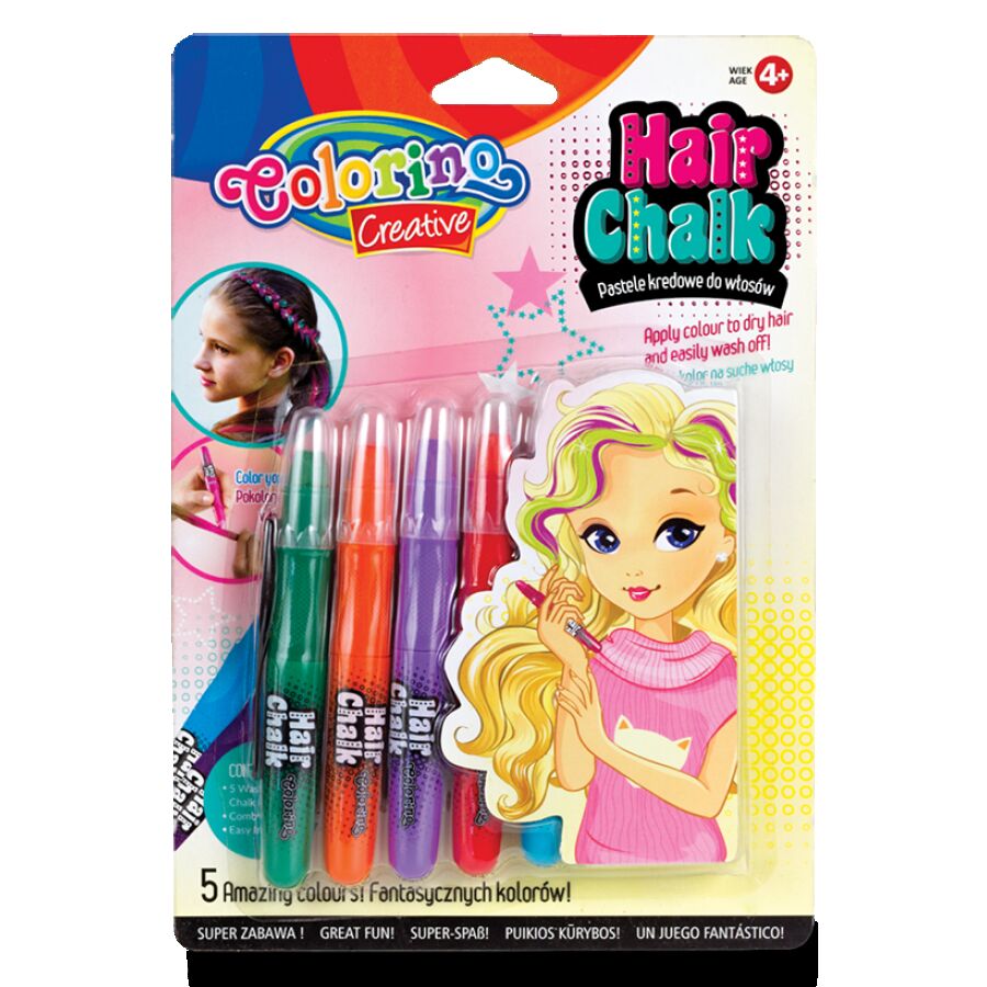Pastele kredowe do włosów Colorino Kids 5 sztuk