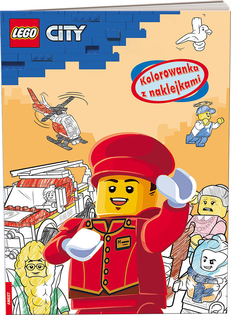 Lego city kolorowanka z naklejkami na-6003