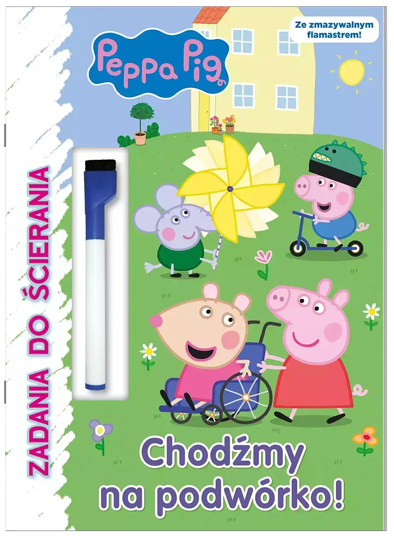 Peppa Pig. Zadania do ścierania. Chodźmy na podwórko!