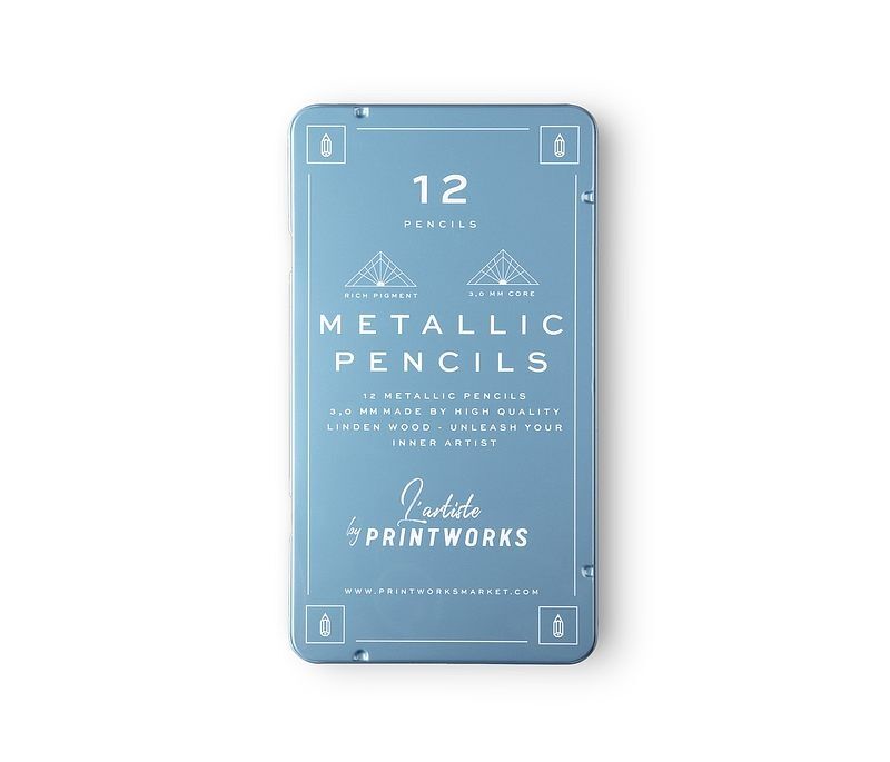 Kredki printworks metallic 12 kolorów