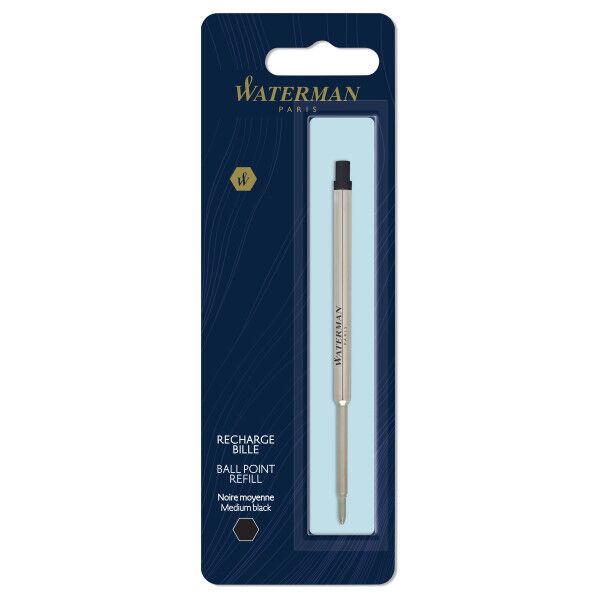 Wkład do długopisu Waterman standard czarny (M) 1sztuka na blistrze S0944480