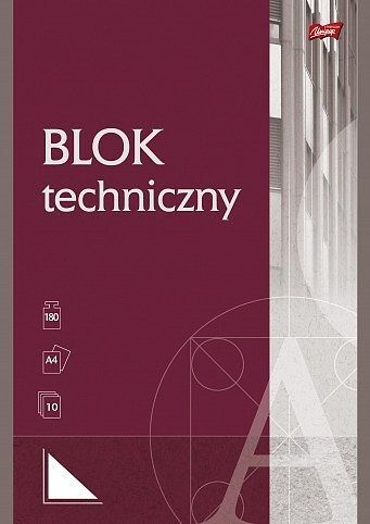 Blok techniczny a4 10k białe kartki unipap pakiet 10 sztuk