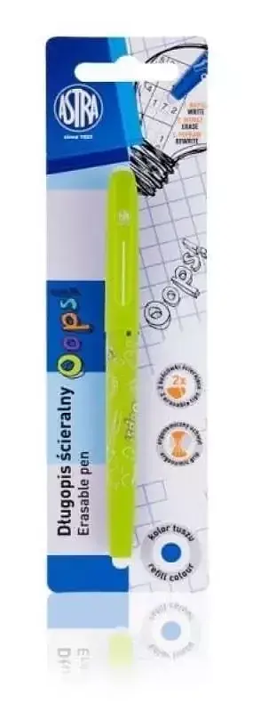 Długopis wymazywalny astrapen oops niebieski 1 szt. Mix