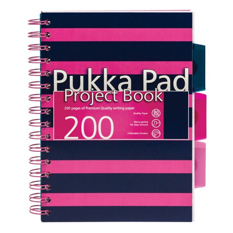 Kołozeszyt Pukka Pad A5 Project Book Navi różowy