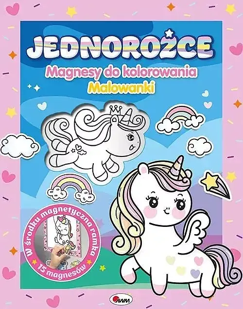 Magnesy do kolorowania Jednorożce