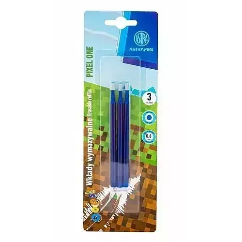Wkłady wymazywalne niebieskie astrapen oops! pixel one 3 szt. Blister