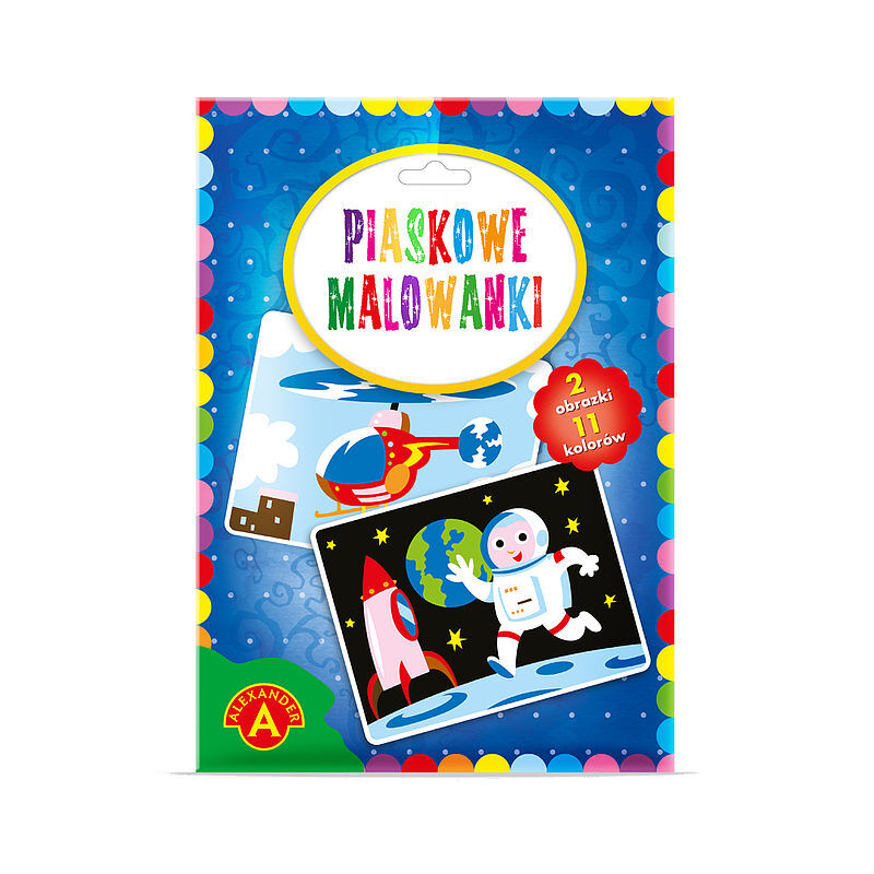 Piaskowe malowanki Astronauta Helikopter