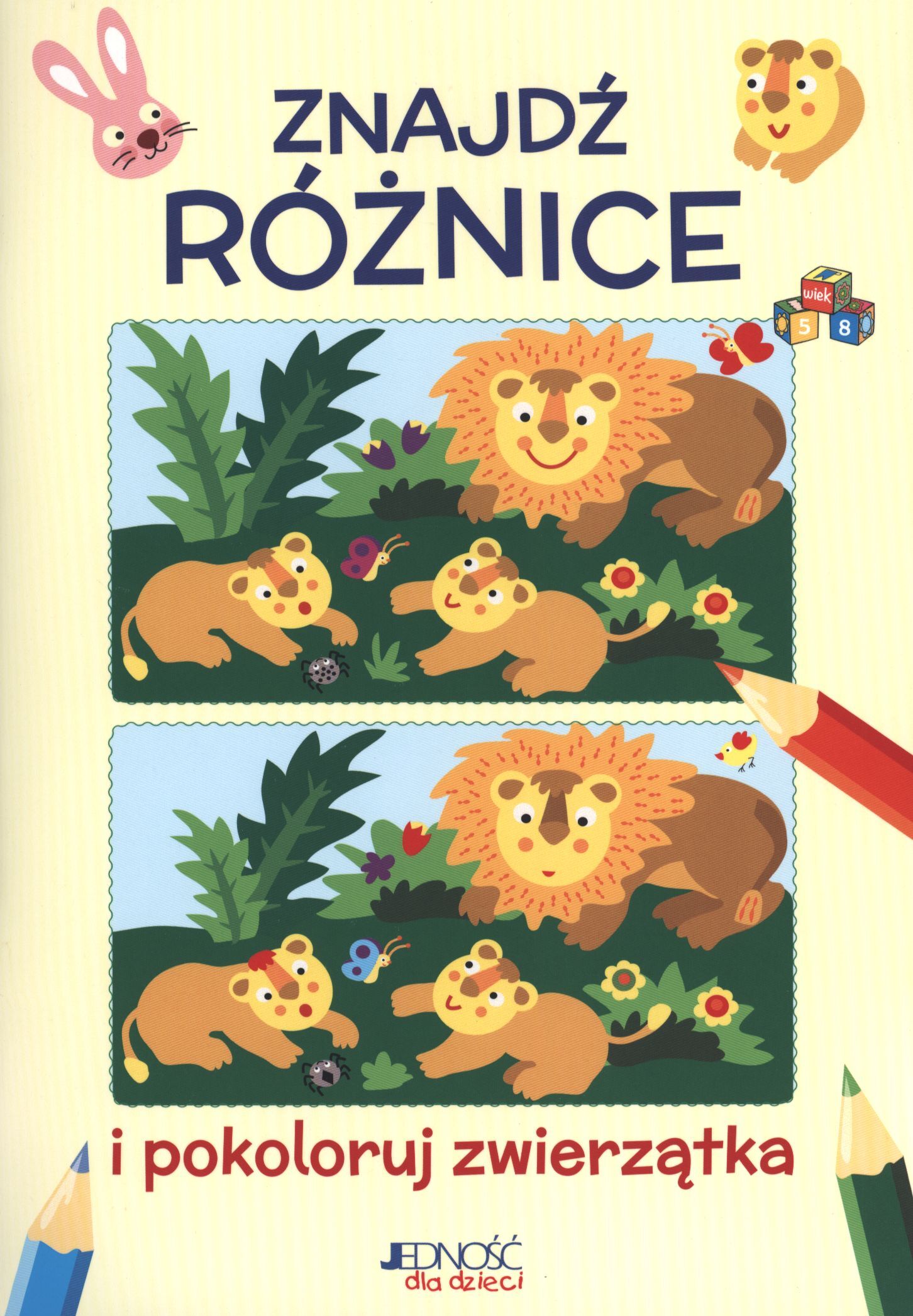 Znajdź różnice i pokoloruj zwierzątka
