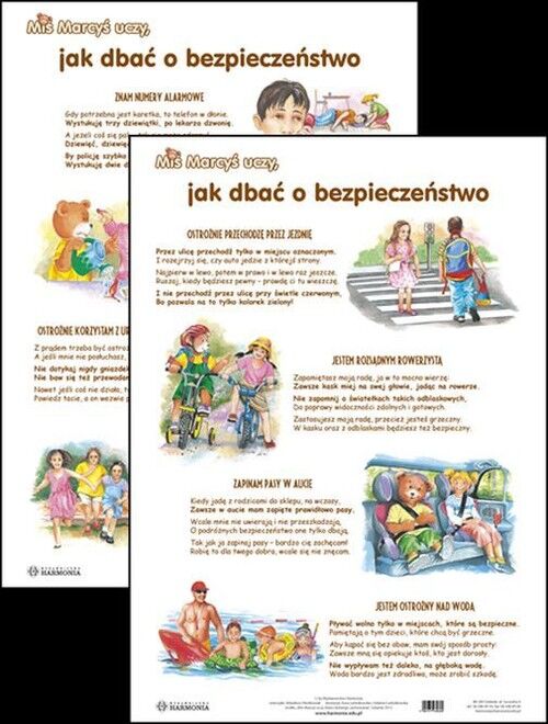 Plansza Miś Marcyś uczy jak dbać o bezpieczeństwo
