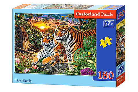 Puzzle 180 rodzina tygrysów b-018482