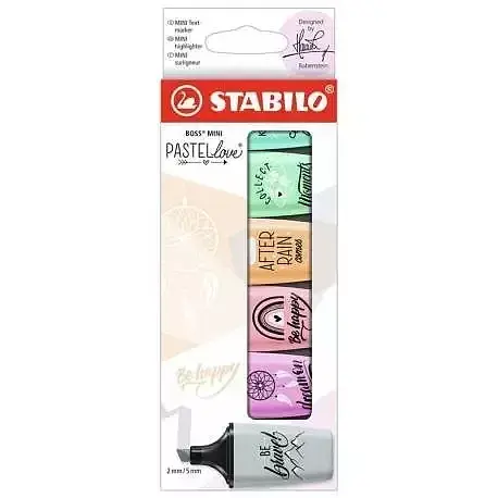 Zakreślacz stabilo boss mini pastellove 6 kolorów
