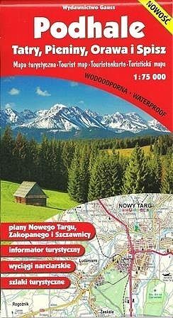 Podhale pieniny orawa i spisz mapa 1:75 000 foliowana
