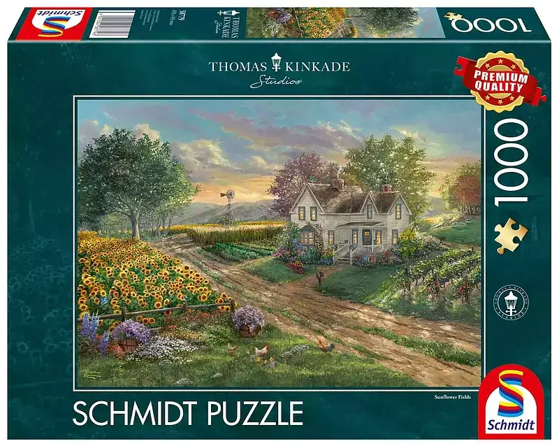 Puzzle 1000 pq t. Kinkade pole słoneczników 112329