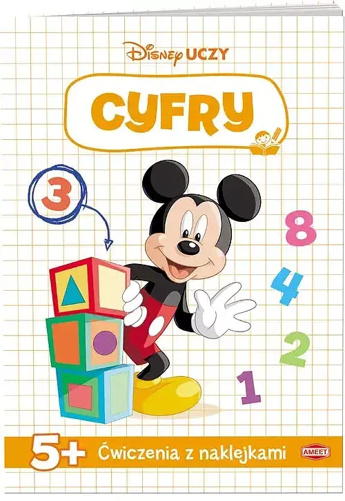 Disney uczy Miki Ćwiczenia z naklejkami Cyfry