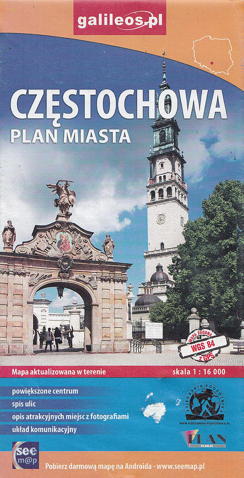 Częstochowa. Plan miasta w skali 1:16 000
