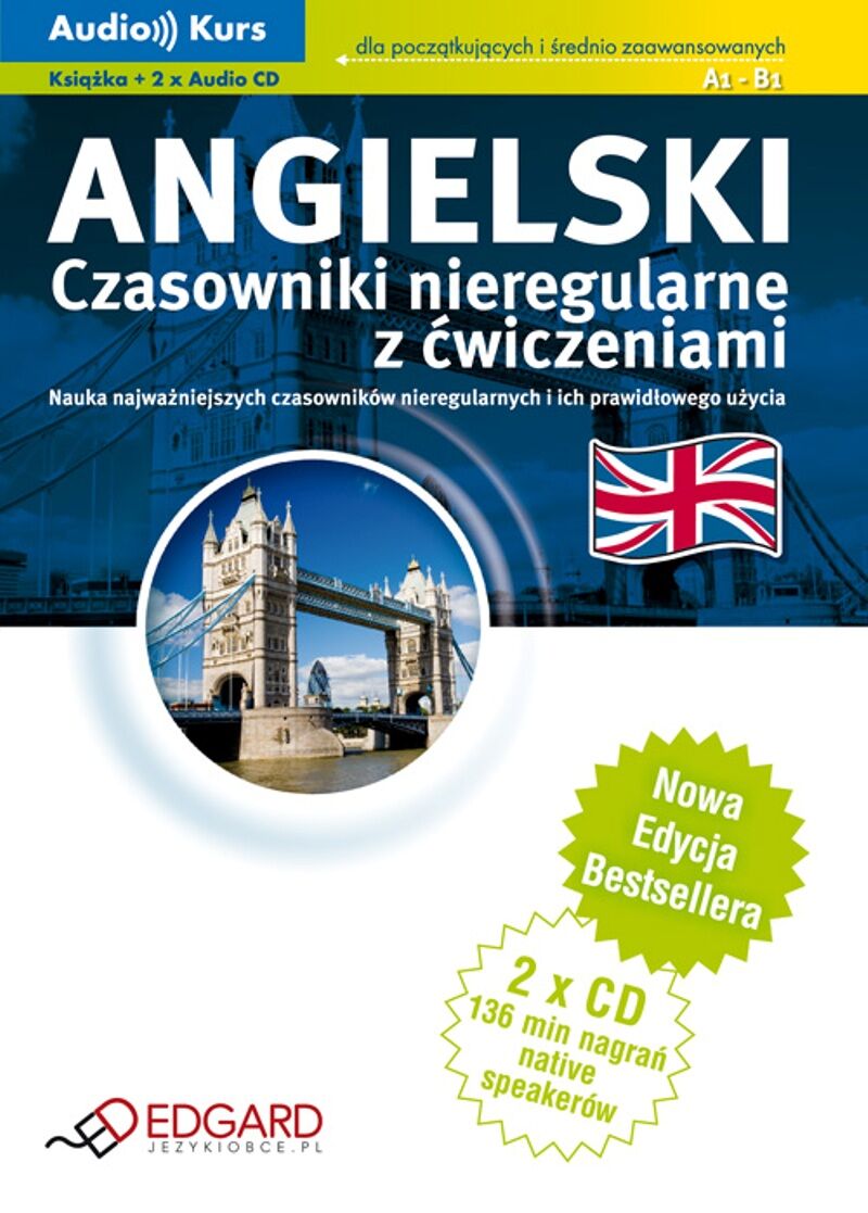 Angielski - Czasowniki nieregularne z ćwiczeniami (CD w komplecie)