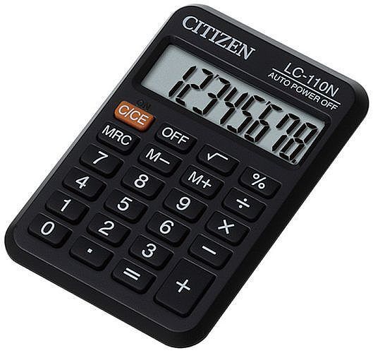 Kalkulator kieszonkowy lc-110nr citizen 8 cyfrowy