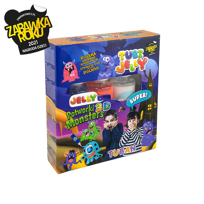 Zestaw tubi jelly potworki 3 kolory