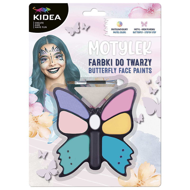 Farby do twarzy motylek kidea 8 kolorów