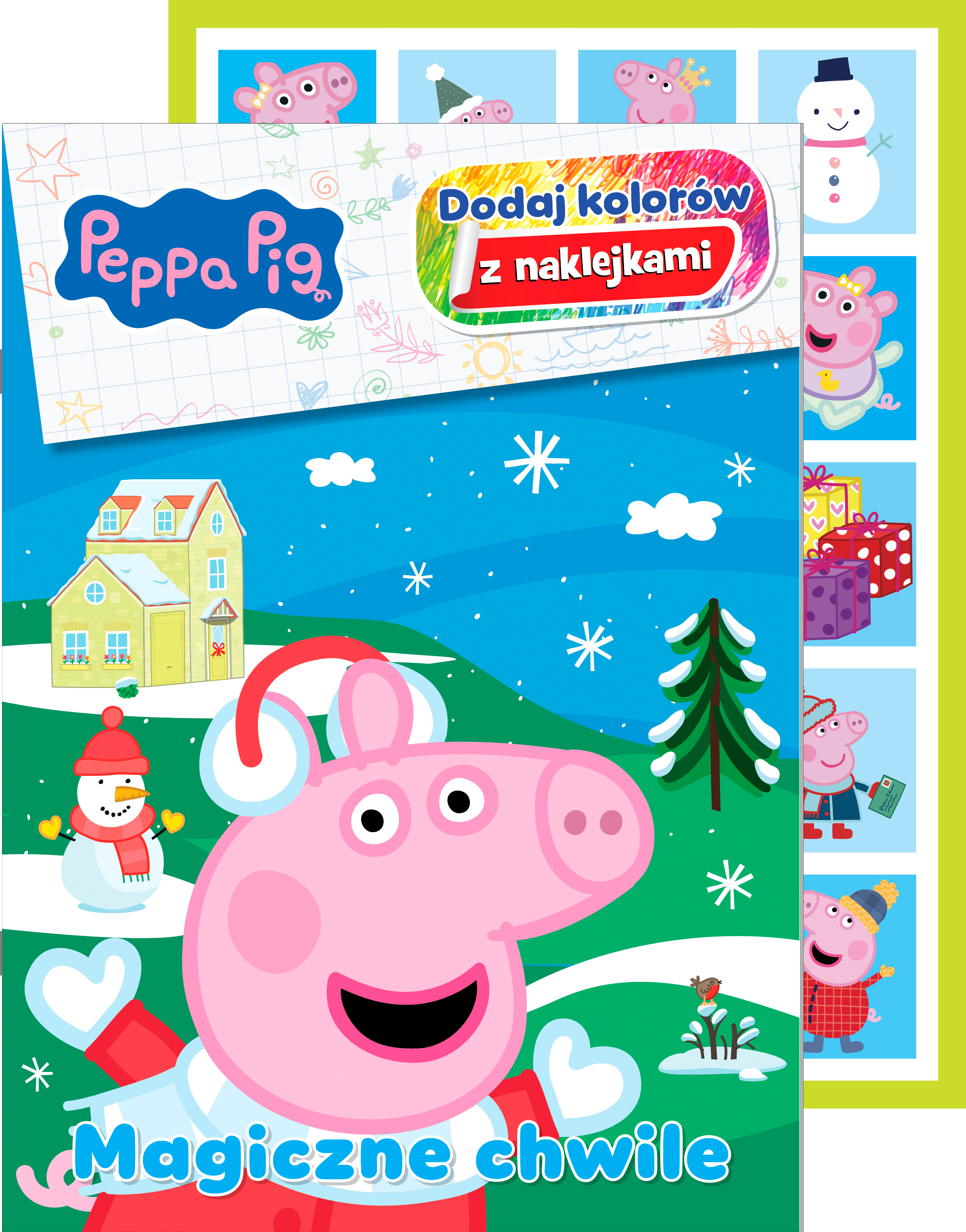 Peppa Pig. Dodaj kolorów z naklejkami. Magiczne chwile