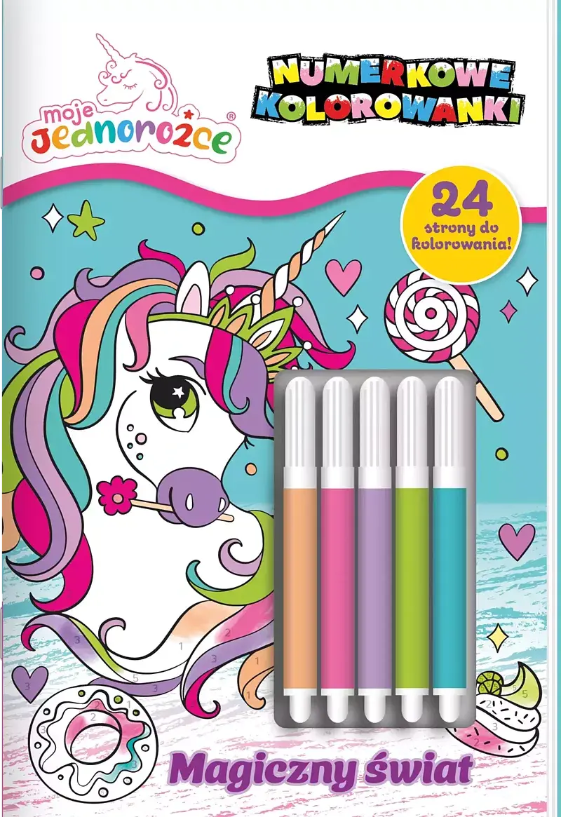 Moje Jednorożce. Numerkowe kolorowanki cz. 4 Magiczny świat