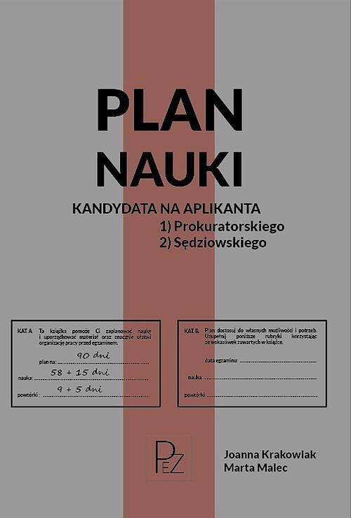 Plan nauki kandydata na aplikanta prokuratorskiego/sędziowskiego
