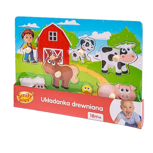 Układanka drewniana farma uchwyty spw83608 an01
