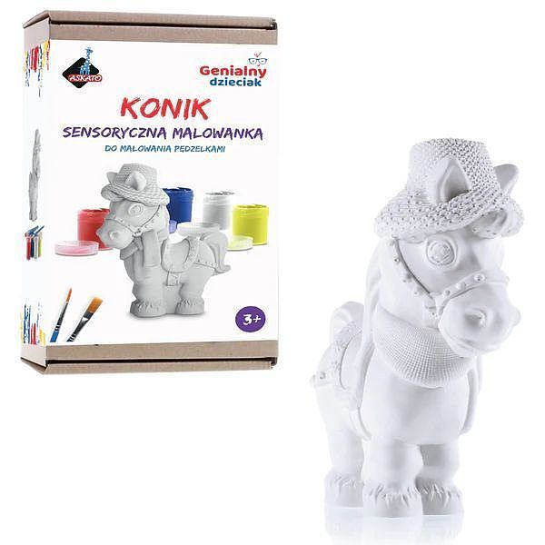 Sensoryczna malowanka Konik do malowania pędzelkiem