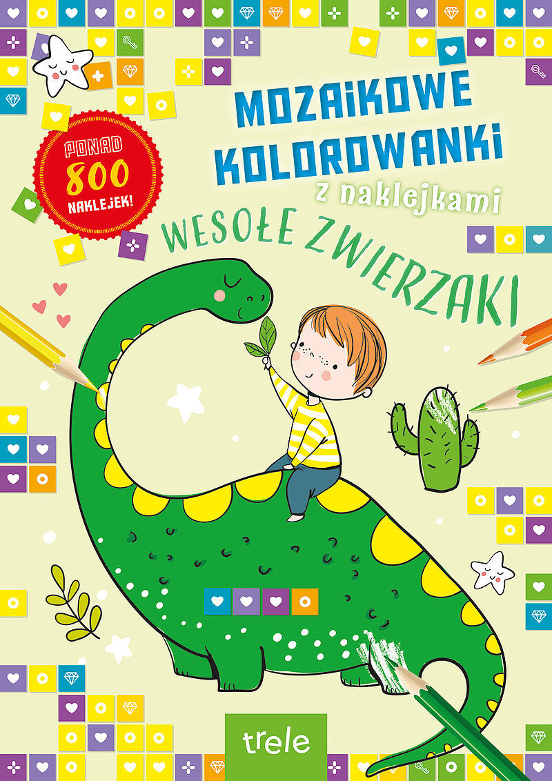 Mozaikowe kolorowanki. Wesołe zwierzaki
