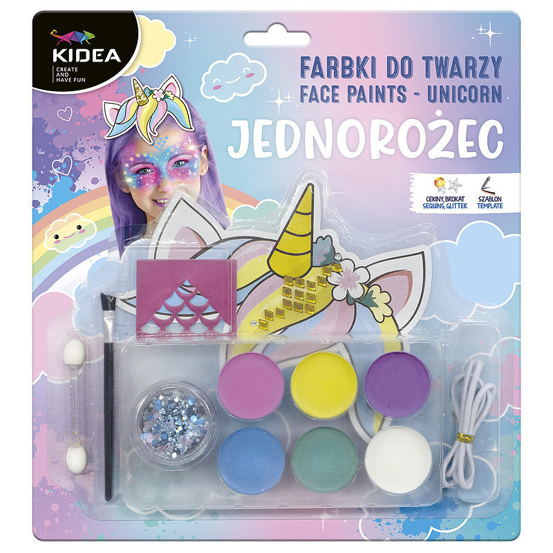 Farby kidea do twarzy zestaw unicorn