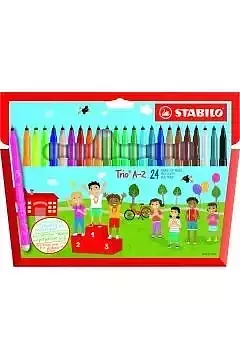 Flamastry stabilo trio a-z 24 kolory