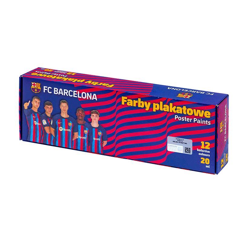 Farby plakatowe fc barcelona 2023 12 kolorów 20ml