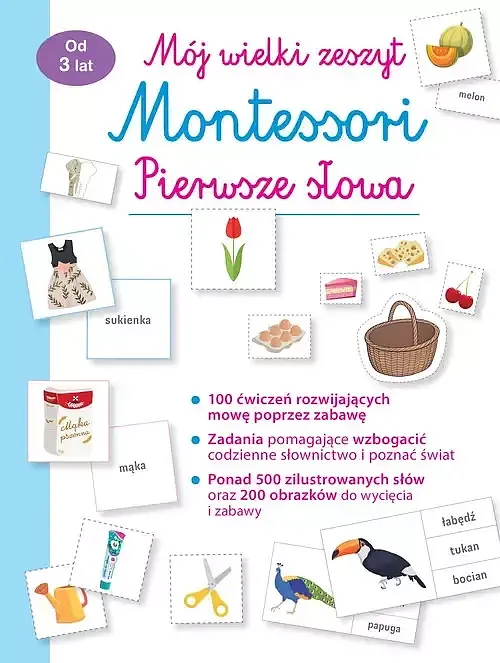Mój wielki zeszyt Montessori. Pierwsze słowa
