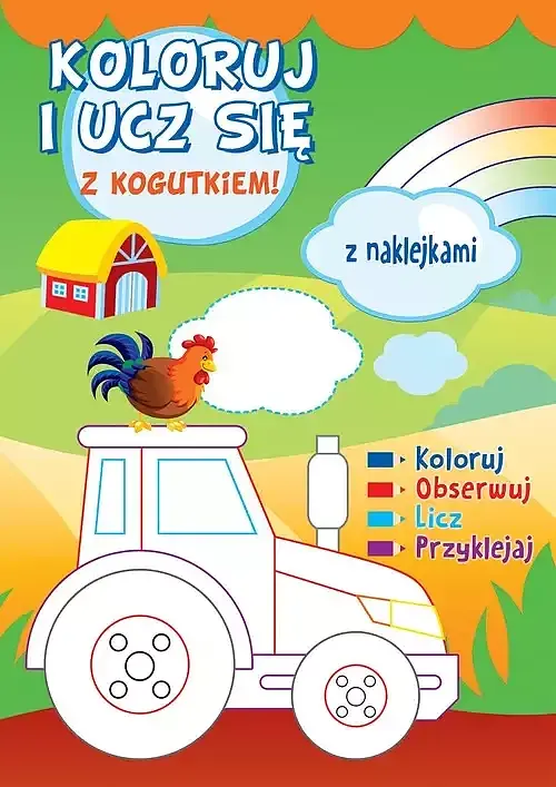 Koloruj i ucz się z kogutkiem!
